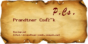 Prandtner Csák névjegykártya